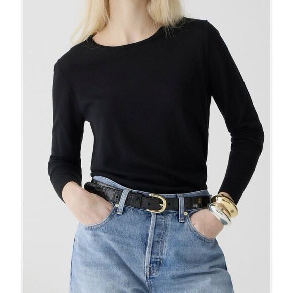 J. Crew Sweaters - J. Crew Halle crewneck sweater Black XXS